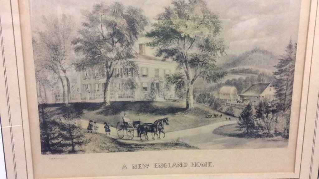 Currier & Ives A New England Home Framed Print (1 of 10)
