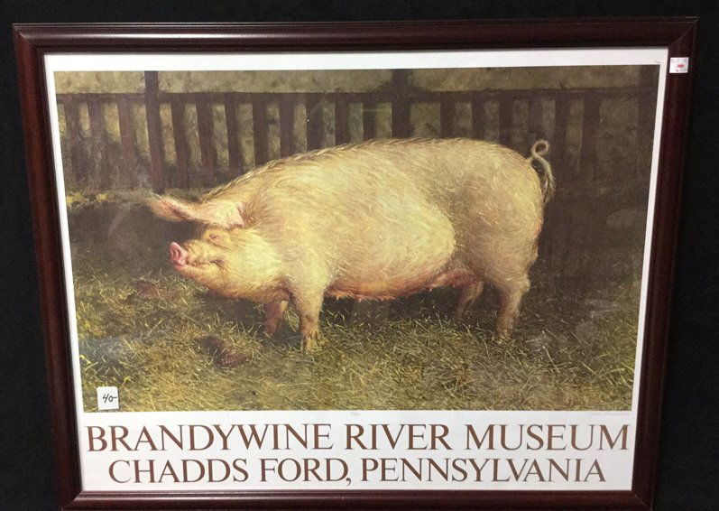 Framed Pig Print By James Wyeth (1 of 6)