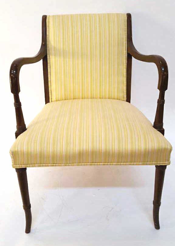 Vintage Stripped Lemon Lime 1950's Chair (1 of 7)