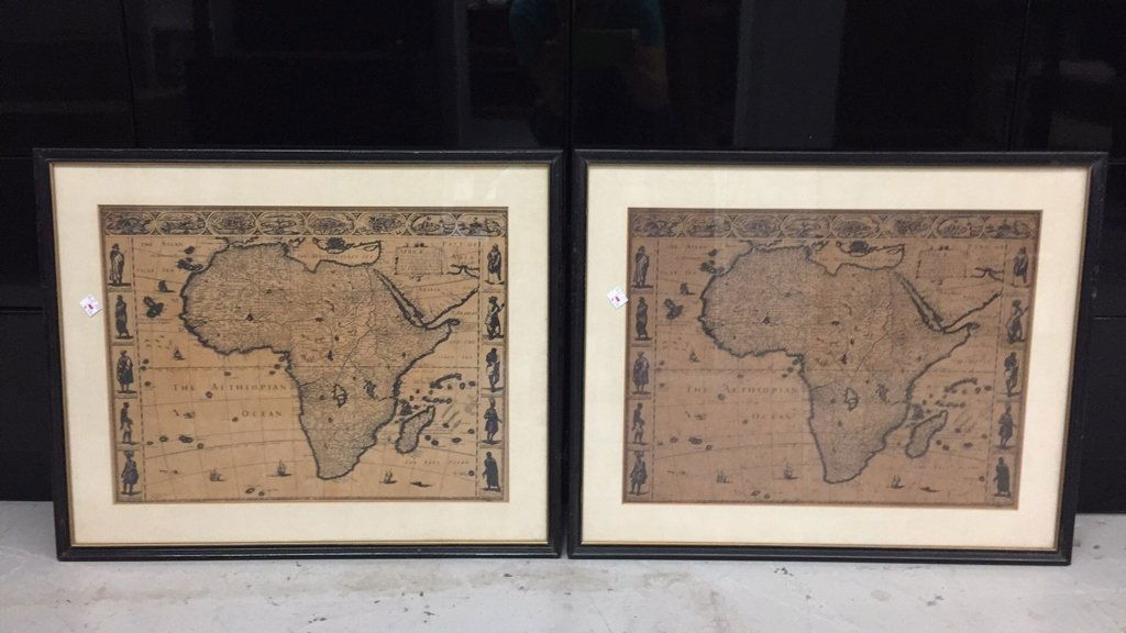 Pair Framed Maps Africa (1 of 7)
