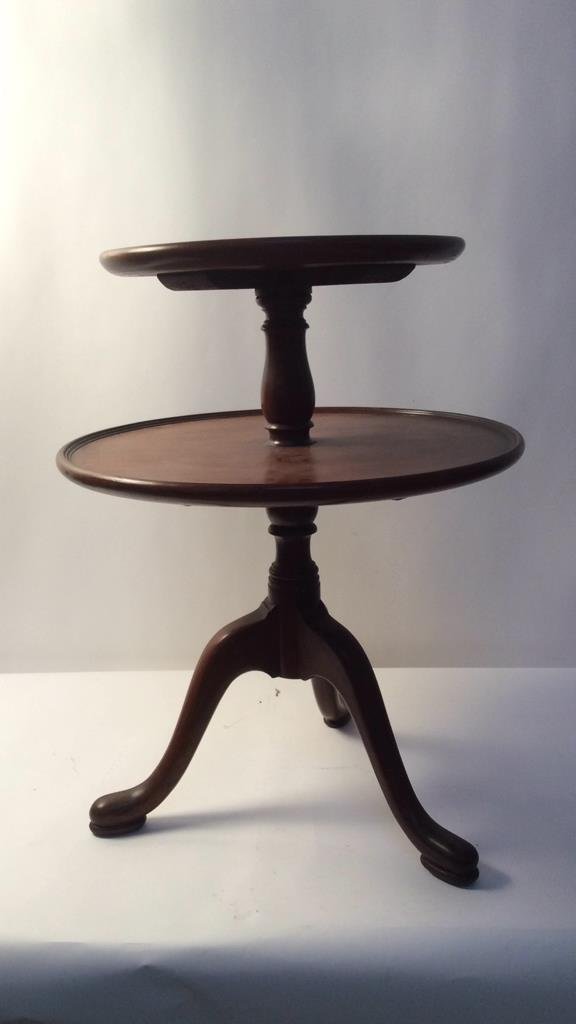Two Tier Round Pedestal Table (1 of 8)
