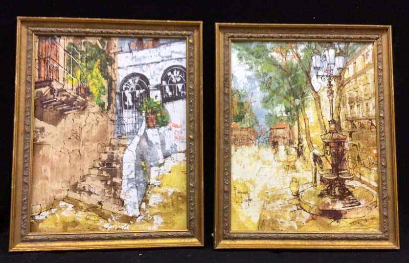 Bernard Dufaour Pair of Painting on Canvas (1 of 10)