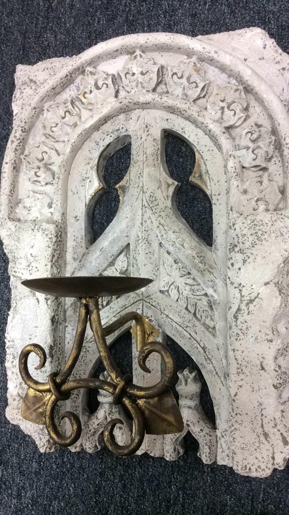 Composite Gothic Style Candle Sconce (1 of 7)