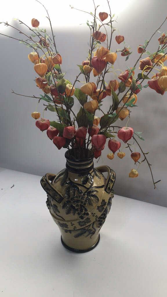 Decorative Vase with Silk Flowers (1 of 4)