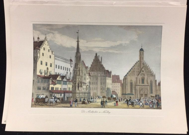 Marked Mid Century German Litho (1 of 6)