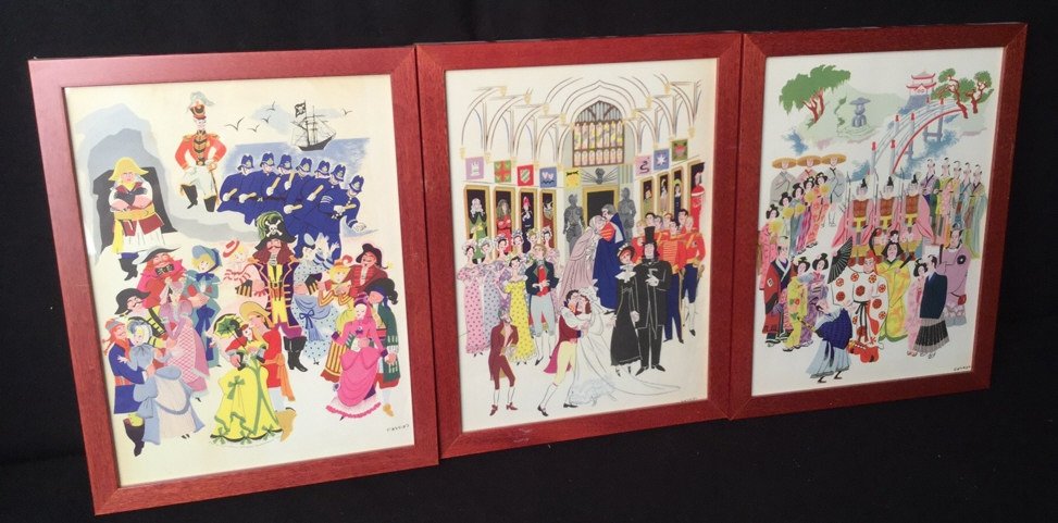 Set of 3 Corcus Prints - Gilbert & Sullivan (1 of 10)
