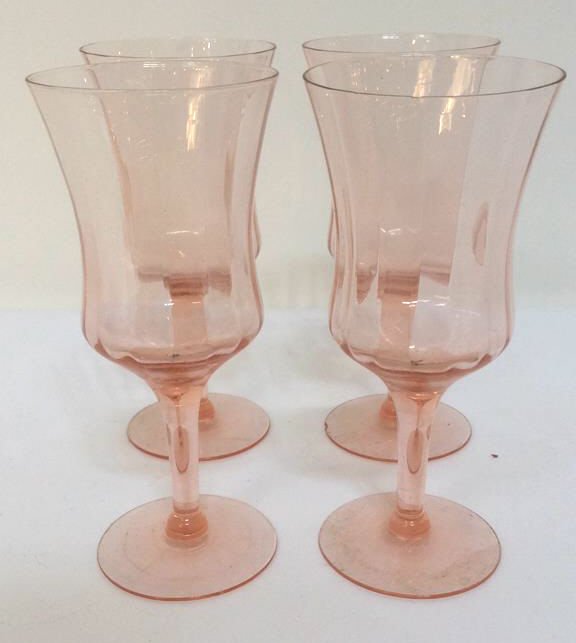 Set of Four Pink Glasses (1 of 5)