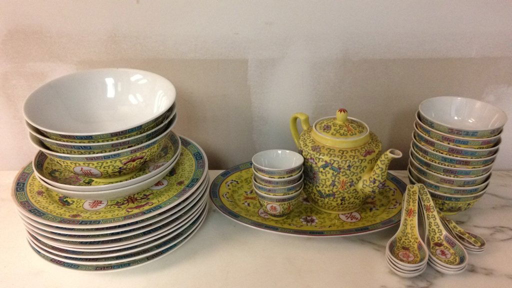 Yellow Print Made In China 38 Piece Set (1 of 9)