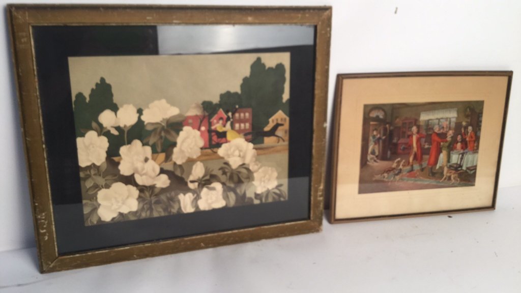 Pair of Victorian scene prints (1 of 6)