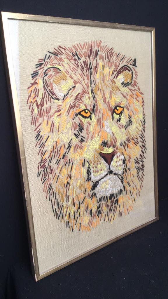 Needle Point Lion Head Portrait (1 of 6)