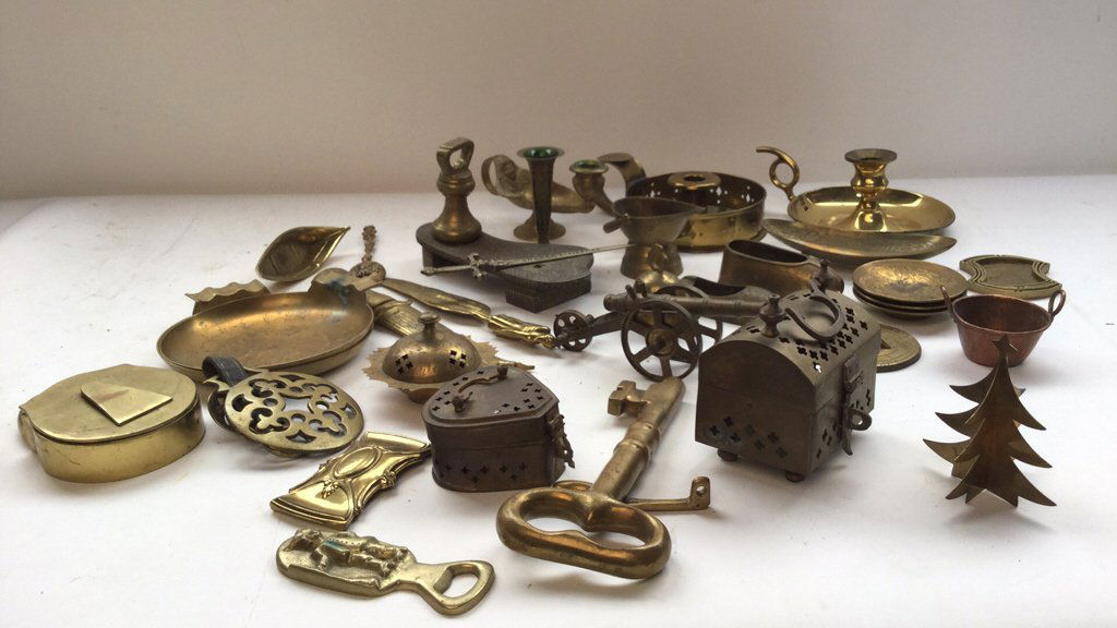 Large Group lot Brass Table Articles (1 of 7)