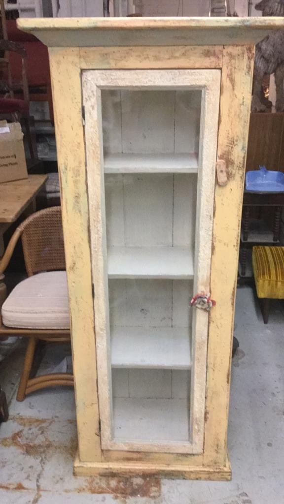 Rustic Country  Style Glass Front Display Cabinet (1 of 7)