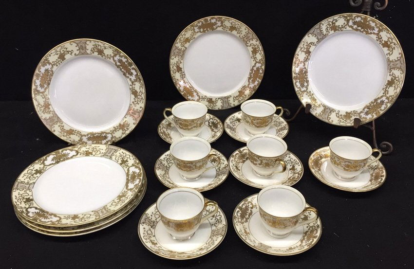 ADLINE CHINA Majestic Hand Painted Dessert Dishes (1 of 6)