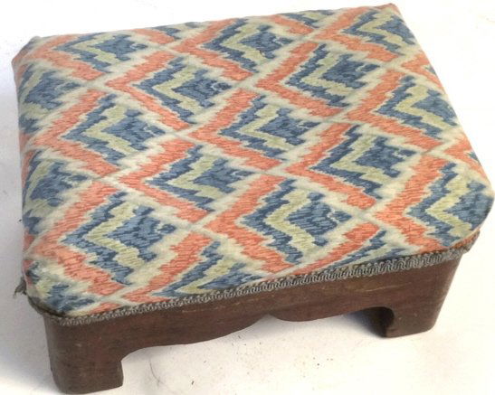 Antique Hand Carved Foot Stool (1 of 5)