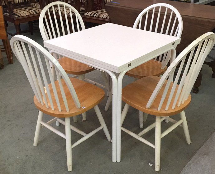 Four Windsor Side Chairs and Card Table (1 of 5)