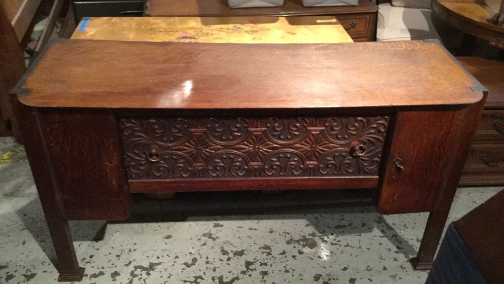 Vintage Mahogany Buffet with Carved Front (1 of 7)