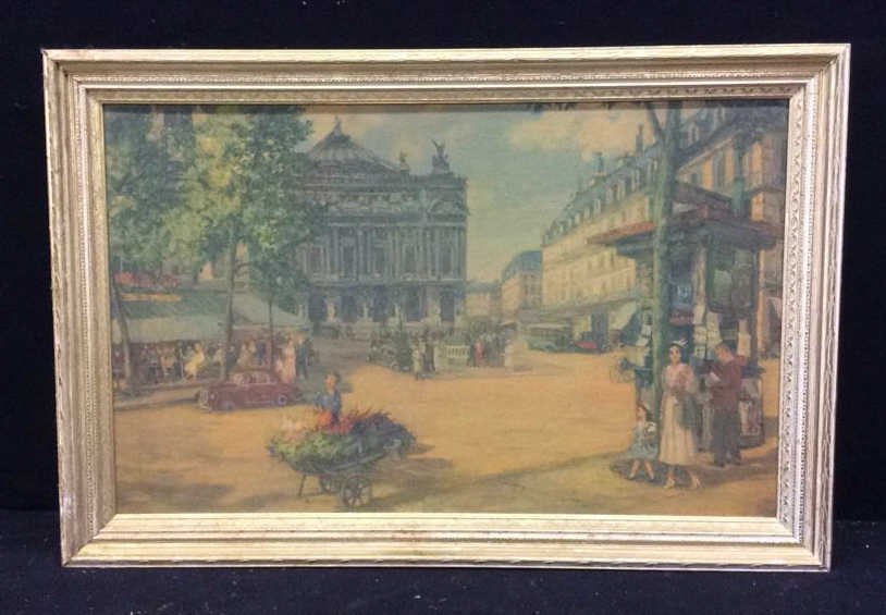 Unsigned Village Scene Print (1 of 4)