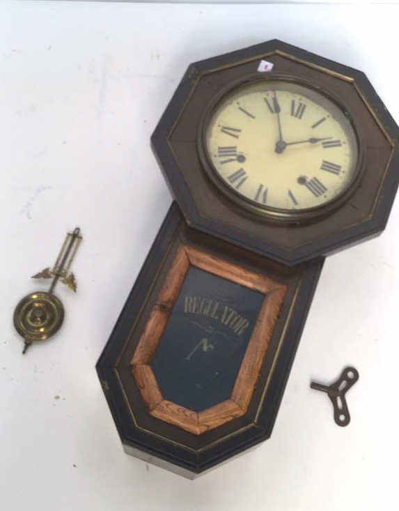 Antique Regulator A Wall Clock (1 of 7)