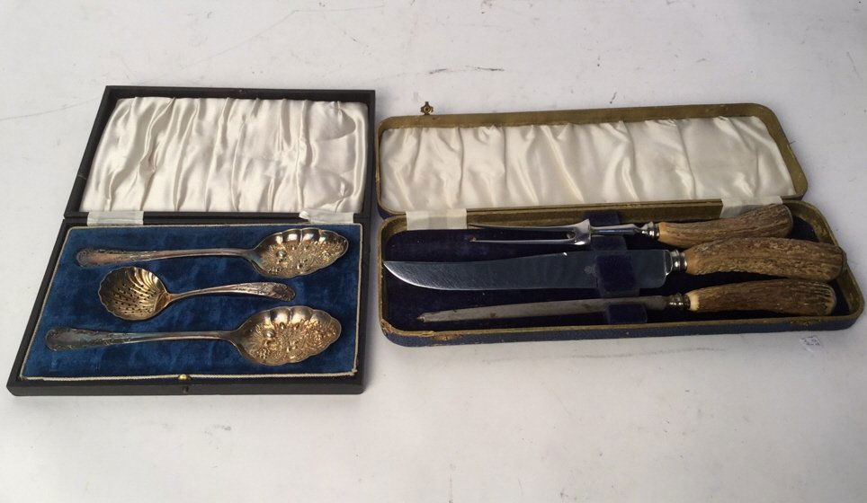 Set of Silver Plate and Stainless Steel Servers (1 of 10)