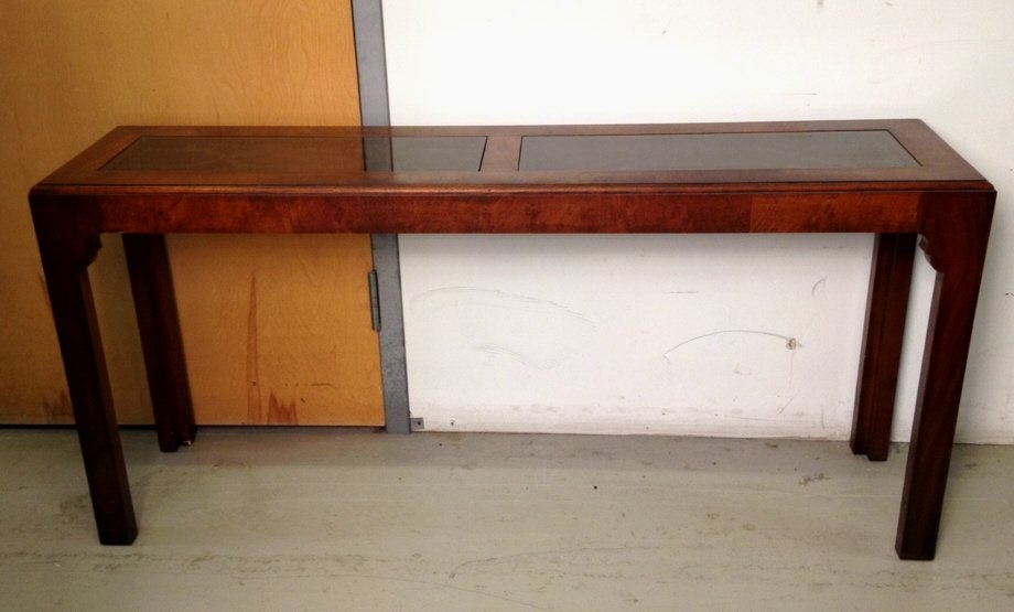 HERITAGE Wood & Glass Console Table (1 of 9)