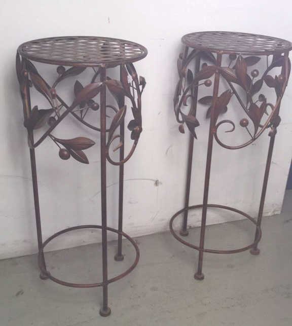 Pair of Vintage Brass Plant Stands (1 of 3)