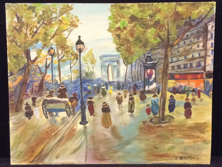 Unframed E. Bestercy Signed Oil Painting (1 of 4)
