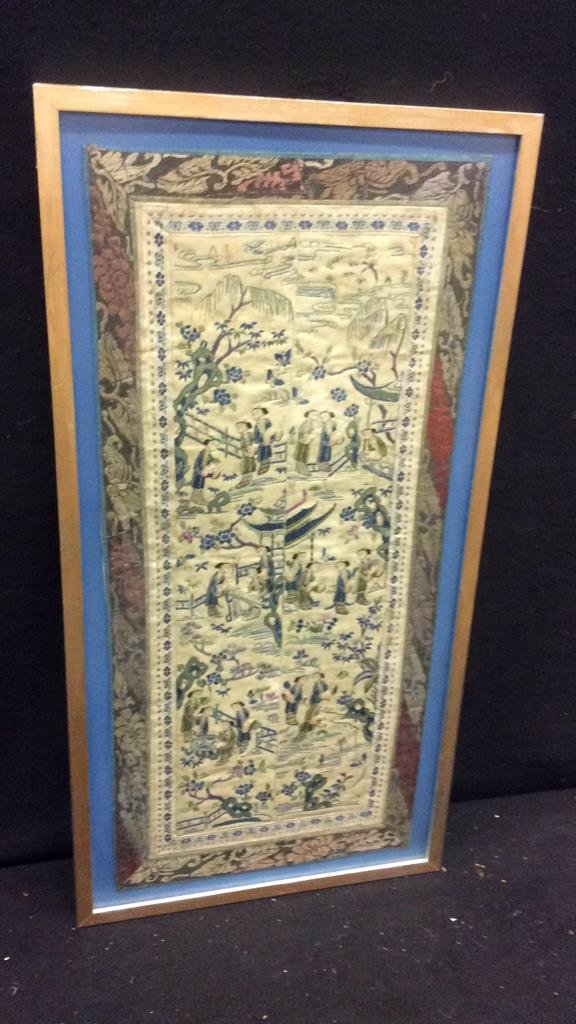 Antique East Asian Framed Tapestry (1 of 6)