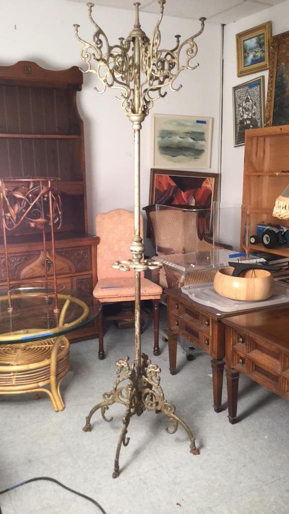 Vintage Rod Iron Coat Rack (1 of 6)