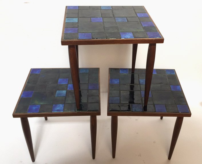 Group Lot Three Mid Century Mosaic Tables (1 of 6)