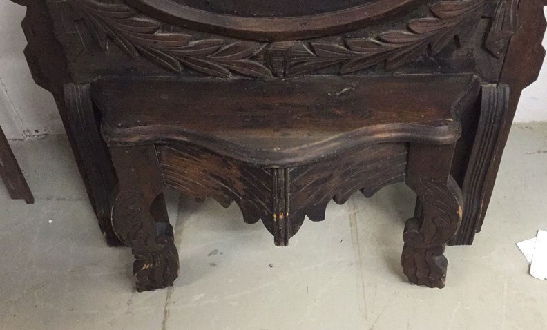 Vintage Mahogany Wood Tall Standing Mirror (1 of 10)