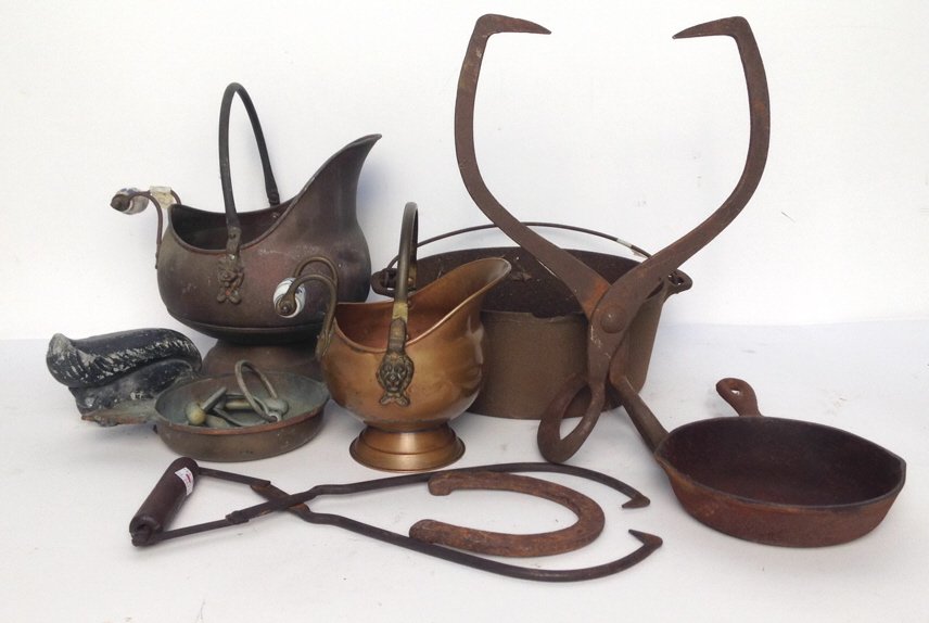 10 Piece Rustic Tools and Ice Grabber Group Lot (1 of 7)