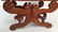 Vintage Carved Feathered Style Foot Stool - 2