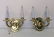 Pair Brass Double Candlestick Sconces