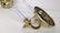 Pair Brass Double Candlestick Sconces - 4