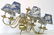 Colonial Style Brass 8 Arm Chandelier - 3