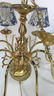 Colonial Style Brass 8 Arm Chandelier - 4