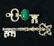 2 Gold Colored Key Shaped Pins