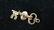 2 Gold Colored Key Shaped Pins - 4