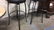 Pair Black Metal Swivel Bar Chairs - 3