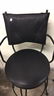 Pair Black Metal Swivel Bar Chairs - 5