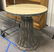 Rustic Modern Carved Wood & Marble Side Table