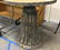 Rustic Modern Carved Wood & Marble Side Table - 3