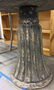 Rustic Modern Carved Wood & Marble Side Table - 4