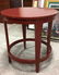 Red Painted Round Side Table