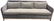 VERELLEN Belgium Pewter Mixed Fabric Sofa