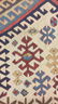 Vintage Kilim Colorful Geometric Runner Carpet - 5