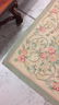 Green & Pink Hand Stitched Carpet - 3
