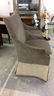 Pair Grey Velvet Skirted Chairs on Wheels - 6