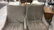 Pair Grey Velvet Skirted Chairs on Wheels - 8