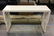 White Painted Curved Wood Console Table